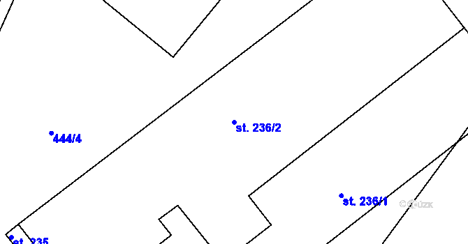 Parcela st. 236/2 v KÚ Jenišovice u Jablonce nad Nisou, Katastrální mapa