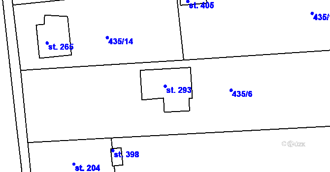 Parcela st. 293 v KÚ Jenišovice u Jablonce nad Nisou, Katastrální mapa