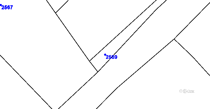 Parcela st. 2569 v KÚ Jenišovice u Jablonce nad Nisou, Katastrální mapa
