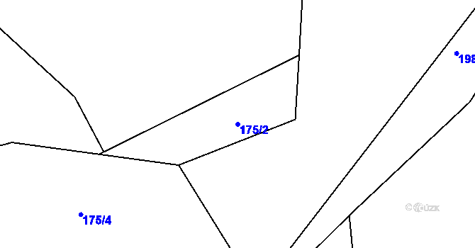 Parcela st. 175/2 v KÚ Jenišovice u Chrudimi, Katastrální mapa