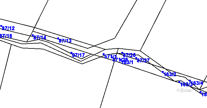 Parcela st. 571/1 v KÚ Jenišovice u Chrudimi, Katastrální mapa