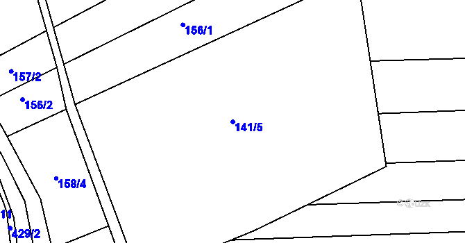 Parcela st. 141/5 v KÚ Jenišovice u Chrudimi, Katastrální mapa