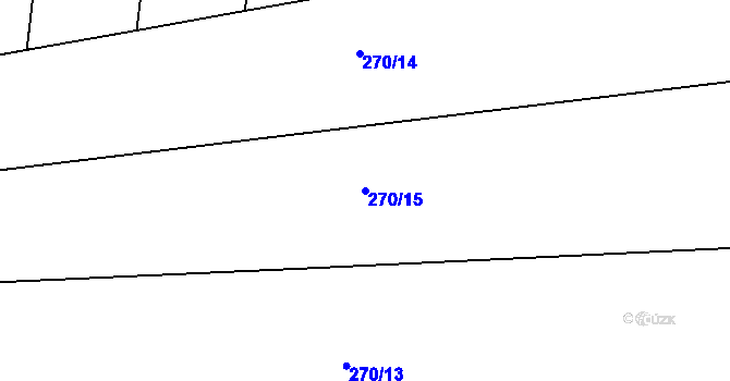 Parcela st. 270/15 v KÚ Jenišovice u Chrudimi, Katastrální mapa