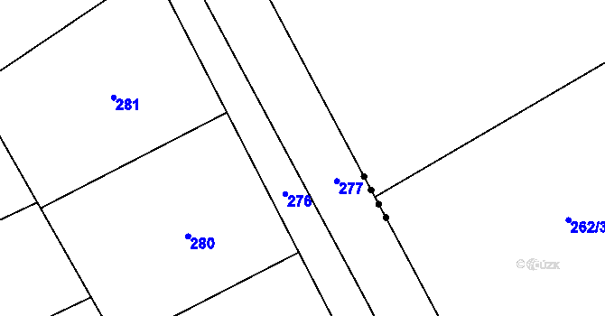 Parcela st. 331/4 v KÚ Jenštejn, Katastrální mapa