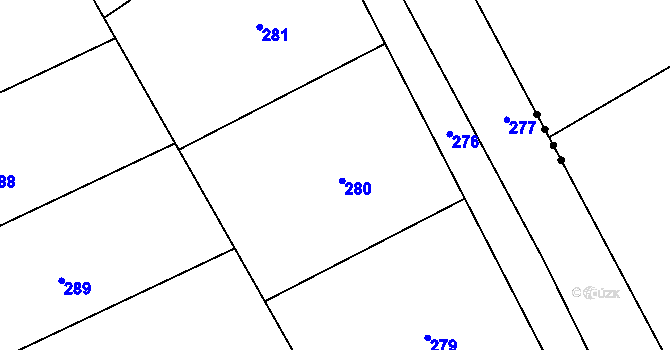 Parcela st. 246/15 v KÚ Jenštejn, Katastrální mapa