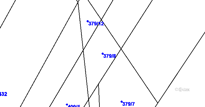 Parcela st. 379/8 v KÚ Jersín, Katastrální mapa