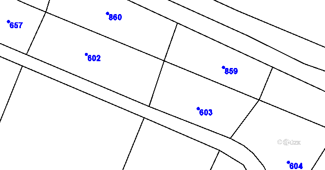 Parcela st. 475/58 v KÚ Jeřičky, Katastrální mapa