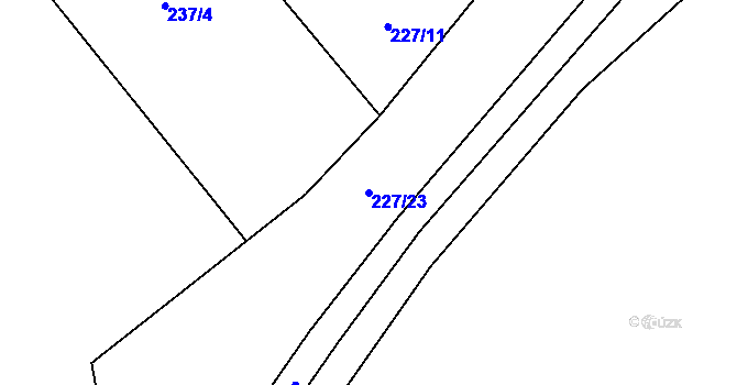 Parcela st. 227/23 v KÚ Čečkovice u Jeřišna, Katastrální mapa