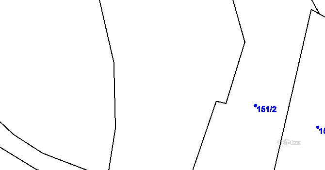 Parcela st. 150/9 v KÚ Chuchel, Katastrální mapa