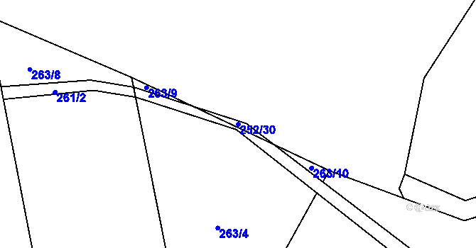 Parcela st. 252/30 v KÚ Chuchel, Katastrální mapa