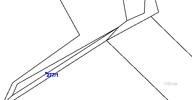 Parcela st. 277/4 v KÚ Chuchel, Katastrální mapa