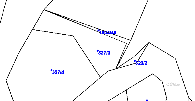 Parcela st. 327/3 v KÚ Jeřišno, Katastrální mapa