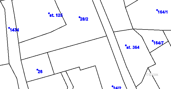 Parcela st. 24/3 v KÚ Jeřmanice, Katastrální mapa
