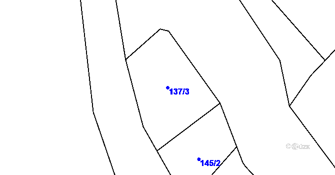 Parcela st. 137/3 v KÚ Jeřmanice, Katastrální mapa