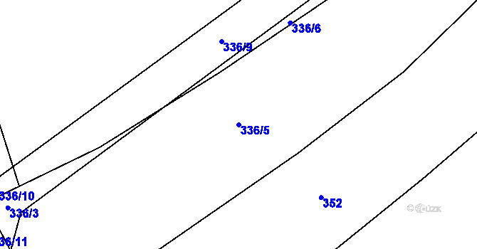 Parcela st. 336/5 v KÚ Jesenice u Prahy, Katastrální mapa