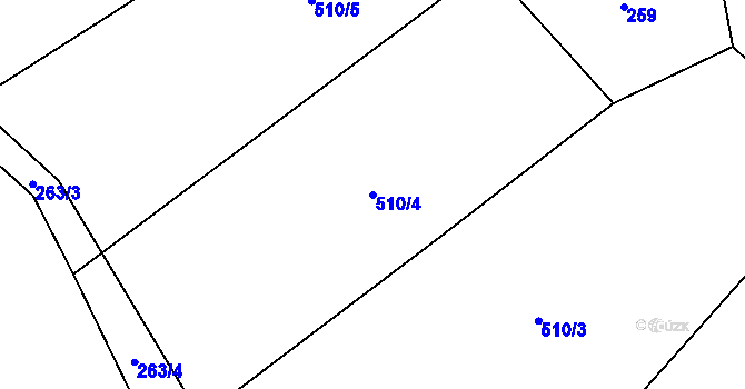 Parcela st. 510/4 v KÚ Dobrošovice, Katastrální mapa