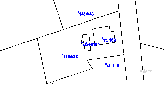 Parcela st. 181 v KÚ Jesenice u Sedlčan, Katastrální mapa