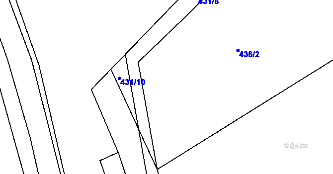 Parcela st. 436/3 v KÚ Jesenice u Sedlčan, Katastrální mapa
