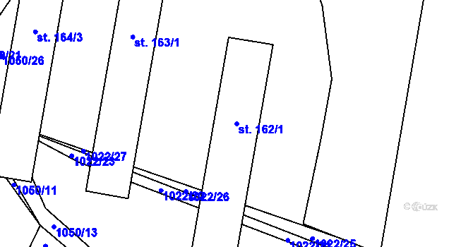Parcela st. 162/1 v KÚ Jesenice u Sedlčan, Katastrální mapa