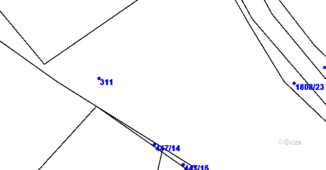 Parcela st. 447/10 v KÚ Jesenice u Sedlčan, Katastrální mapa
