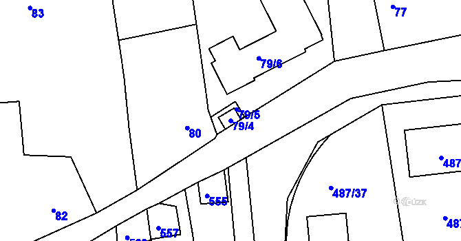 Parcela st. 79/4 v KÚ Jesenice u Rakovníka, Katastrální mapa
