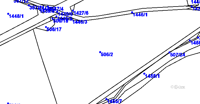 Parcela st. 506/2 v KÚ Jesenice u Rakovníka, Katastrální mapa
