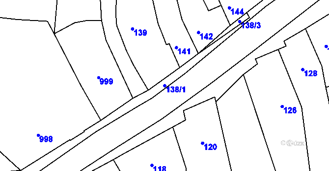 Parcela st. 138/1 v KÚ Jesenice u Rakovníka, Katastrální mapa