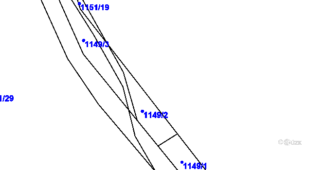 Parcela st. 1151/18 v KÚ Jesenice u Rakovníka, Katastrální mapa