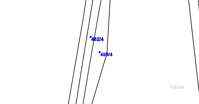 Parcela st. 459/4 v KÚ Soseň, Katastrální mapa