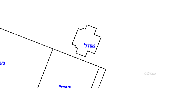 Parcela st. 776/2 v KÚ Jeseník, Katastrální mapa