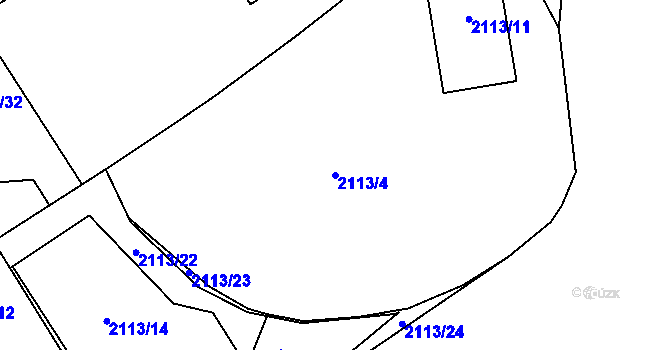Parcela st. 2113/4 v KÚ Jeseník, Katastrální mapa