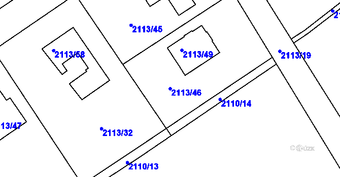Parcela st. 2113/46 v KÚ Jeseník, Katastrální mapa