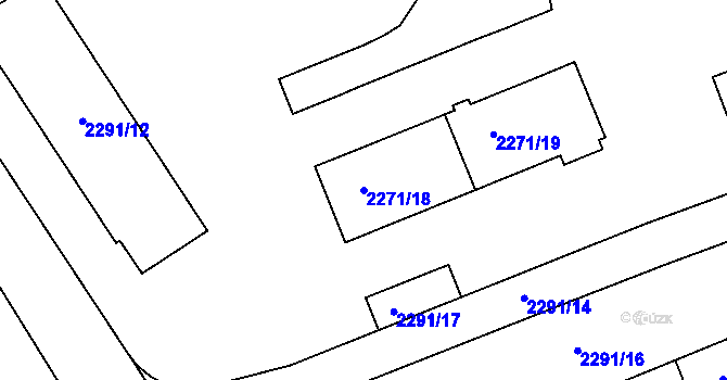 Parcela st. 2271/18 v KÚ Jeseník, Katastrální mapa