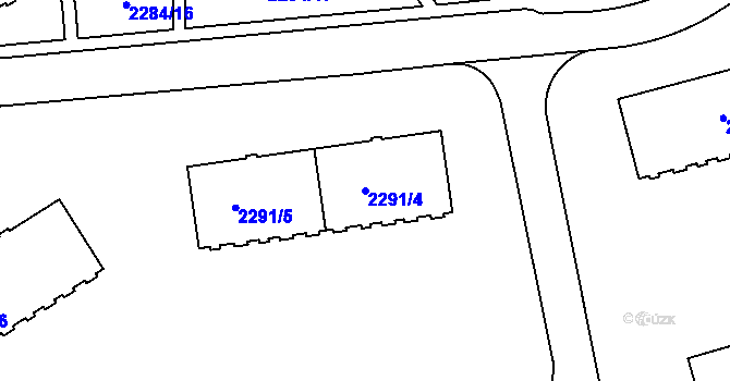Parcela st. 2291/4 v KÚ Jeseník, Katastrální mapa