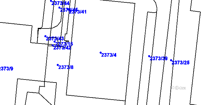 Parcela st. 2373/4 v KÚ Jeseník, Katastrální mapa