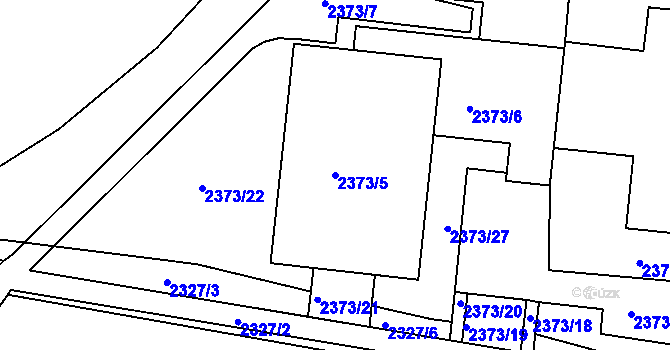 Parcela st. 2373/5 v KÚ Jeseník, Katastrální mapa