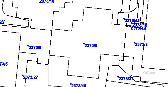 Parcela st. 2373/9 v KÚ Jeseník, Katastrální mapa