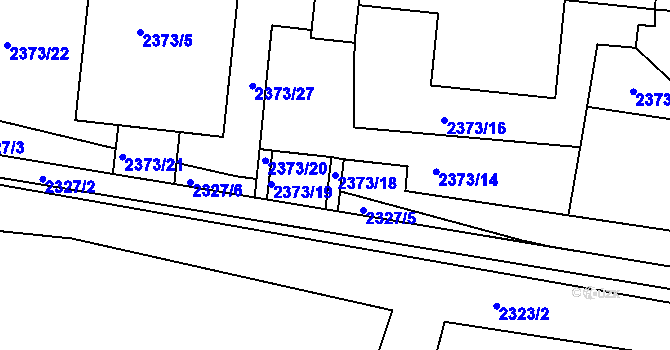 Parcela st. 2373/18 v KÚ Jeseník, Katastrální mapa