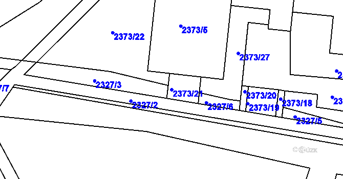 Parcela st. 2373/21 v KÚ Jeseník, Katastrální mapa