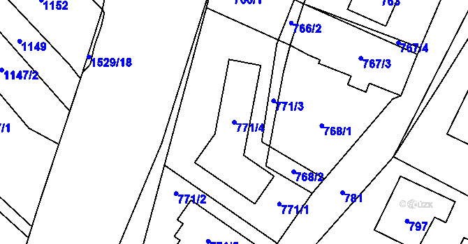 Parcela st. 771/4 v KÚ Bukovice u Jeseníka, Katastrální mapa