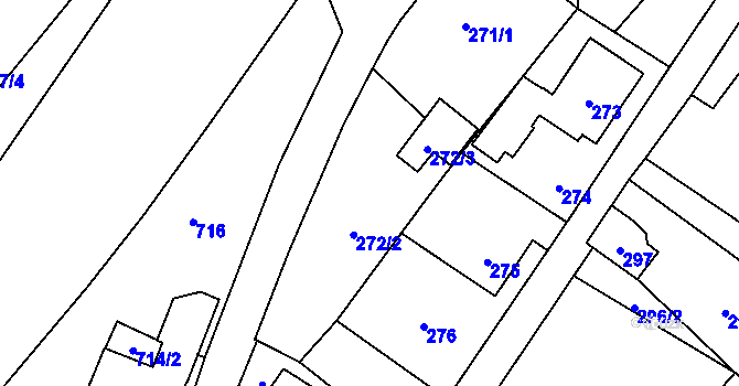 Parcela st. 272/1 v KÚ Bukovice u Jeseníka, Katastrální mapa