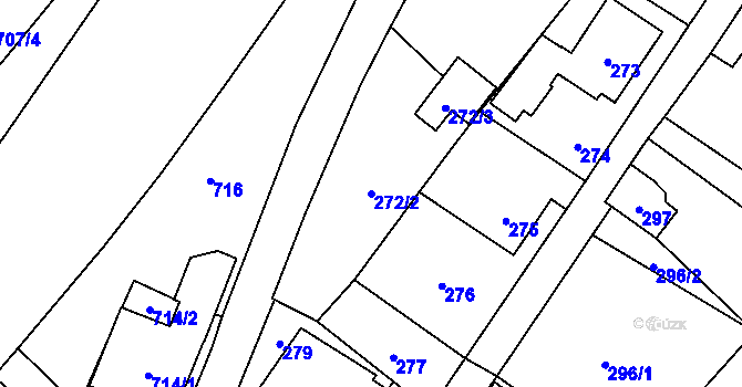 Parcela st. 272/2 v KÚ Bukovice u Jeseníka, Katastrální mapa