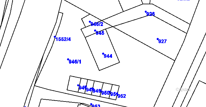 Parcela st. 944 v KÚ Bukovice u Jeseníka, Katastrální mapa