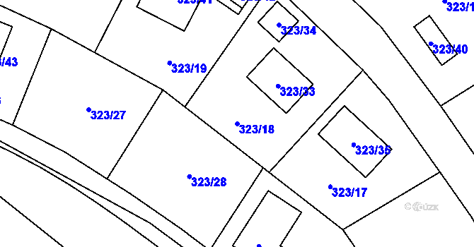 Parcela st. 323/18 v KÚ Bukovice u Jeseníka, Katastrální mapa