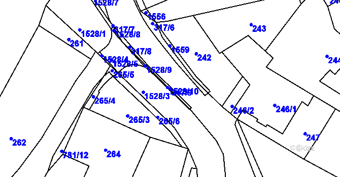 Parcela st. 317/9 v KÚ Bukovice u Jeseníka, Katastrální mapa