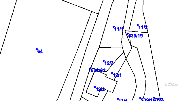 Parcela st. 532/19 v KÚ Seč u Jeseníka, Katastrální mapa