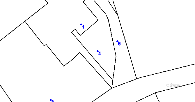 Parcela st. 4 v KÚ Hrabětice nad Odrou, Katastrální mapa