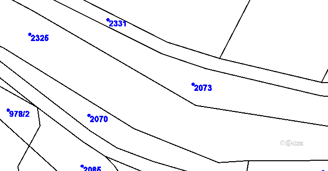 Parcela st. 1167/6 v KÚ Jeseník nad Odrou, Katastrální mapa