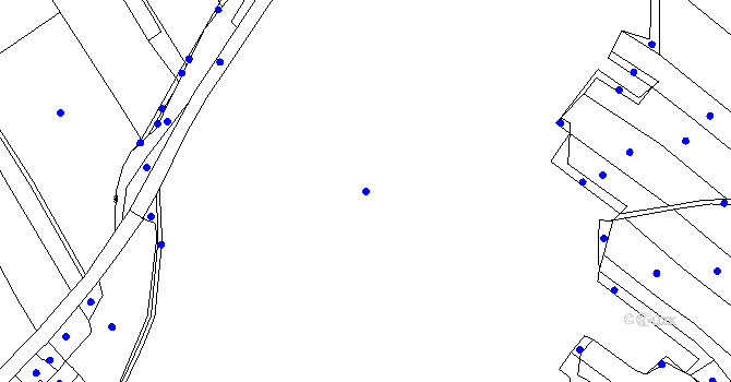 Parcela st. 205/1 v KÚ Jestřabí u Fulneku, Katastrální mapa
