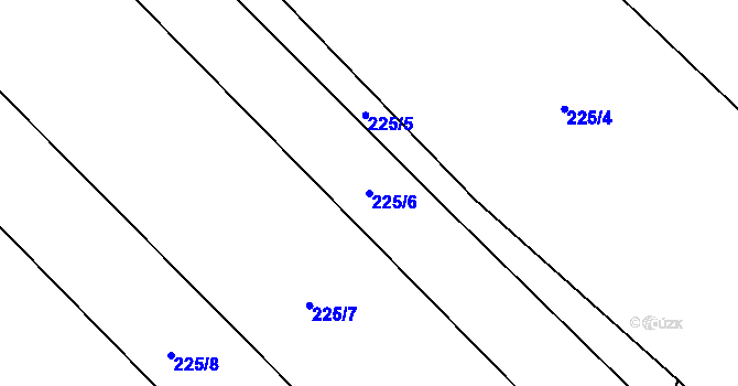 Parcela st. 225/6 v KÚ Jestřabí u Fulneku, Katastrální mapa